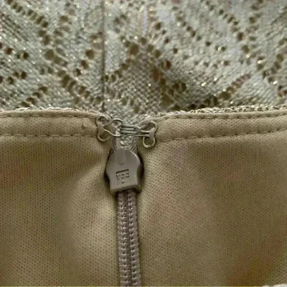 Bari Jay Women's Formal Vintage Evening Gold Sequin Dress Size 7/8 - Picture 7 of 10